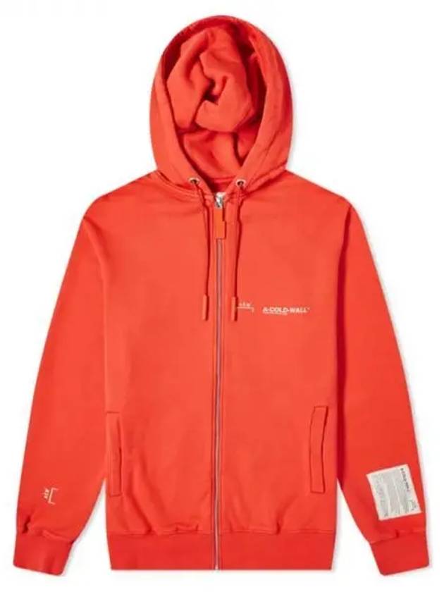 Signature logo printing hooded zip up jacket red clay men 238911 - A-COLD-WALL - BALAAN 1