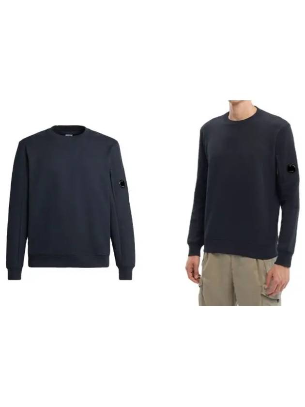 Diagonal Raised Fleece Sweatshirt Navy - CP COMPANY - BALAAN 7