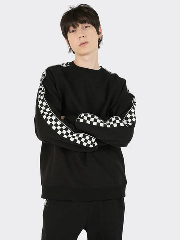 Checkerline Raglan Sweatshirt Black - AOX - BALAAN 1