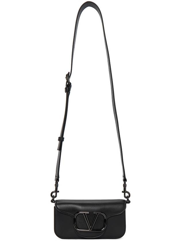 Signature V Logo Mini Loco Leather Cross Bag Black - VALENTINO - BALAAN 9