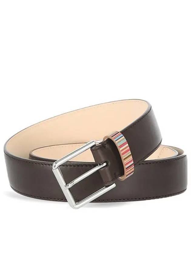 Signature Striped Leather Dark Brown - PAUL SMITH - BALAAN 2