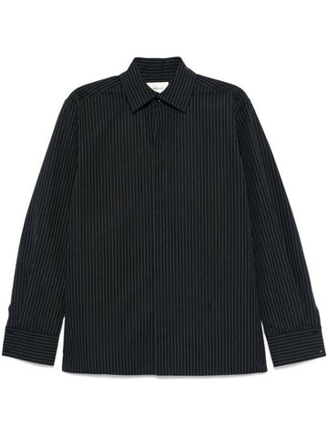 Saint Laurent Cassandre Striped Shirt Clothing - SAINT LAURENT - BALAAN 1