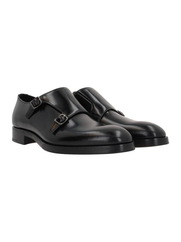 Brogue leather loafers black - PRADA - BALAAN 5