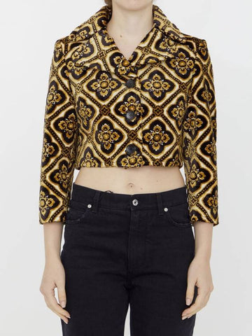 Velvet Cropped Jacket - ETRO - BALAAN 1