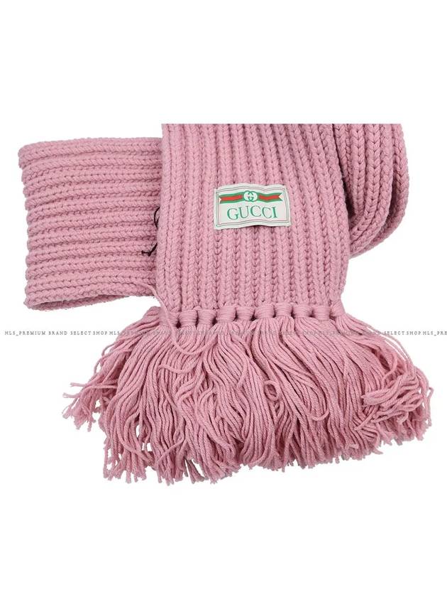 Logo Woven Muffler Pink - GUCCI - BALAAN 4