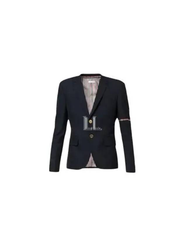 School Uniform Plain Weave Armband High Armhole Jacket Navy - THOM BROWNE - BALAAN 2