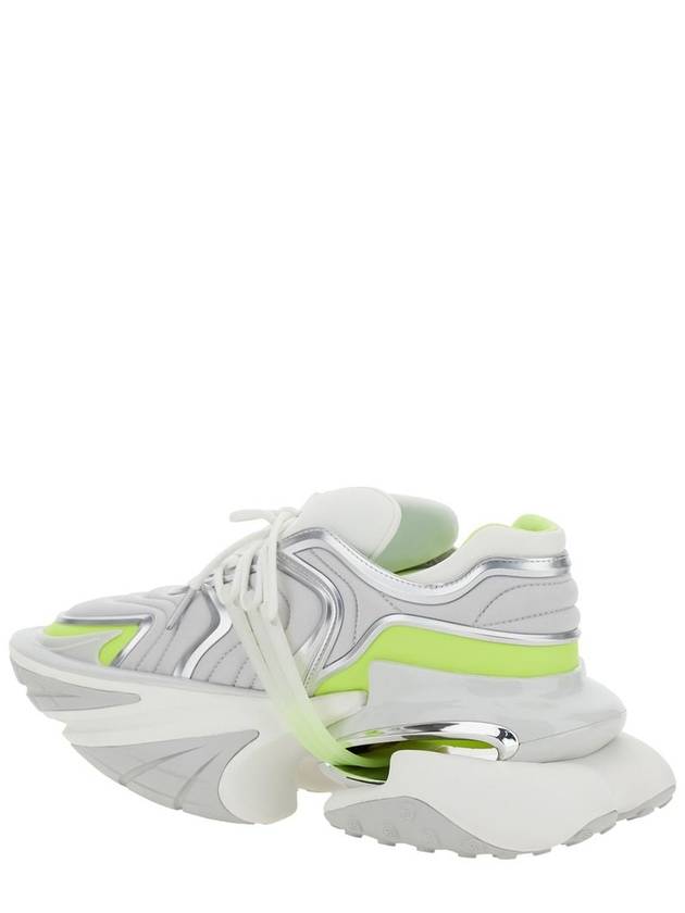 'Unicorn' White Low Top Sneakers In Neoprene And Leather Man - BALMAIN - BALAAN 3