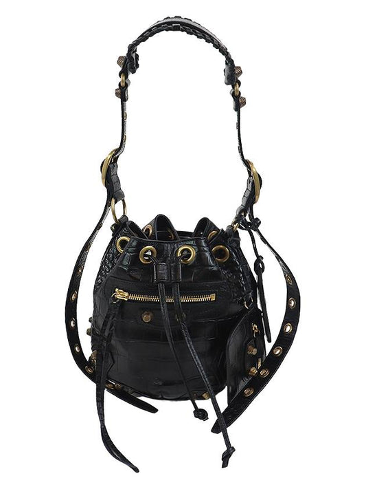 Le Cagole XS Leather Bucket Bag Black - BALENCIAGA - BALAAN 2