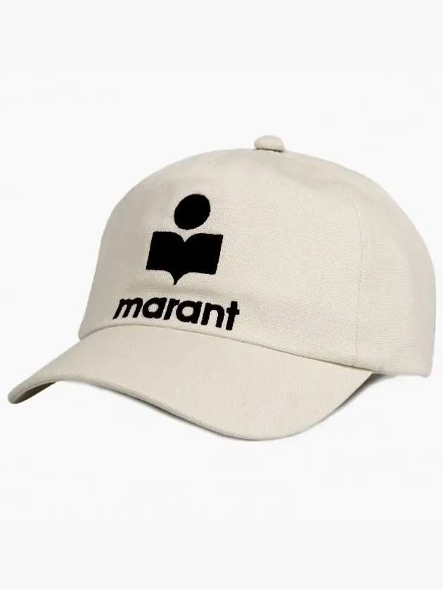 Isabel Marant Tyrone Cap Hat Ecru Black CQ001XFB A3C05A ECBK - ISABEL MARANT ETOILE - BALAAN 1