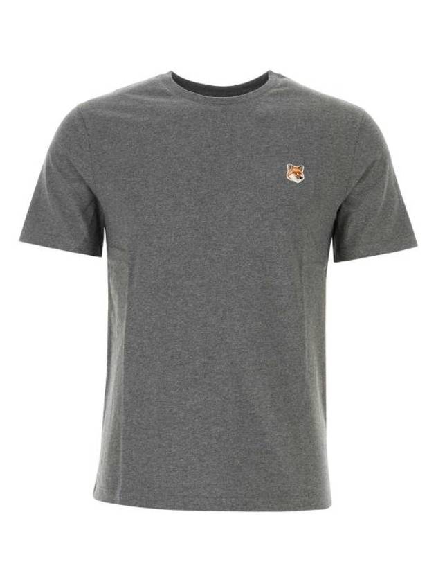 Fox Head Patch Classic Short Sleeve T-Shirt Grey Melange - MAISON KITSUNE - BALAAN 2