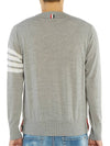 4 Bar Stripe Classic Wool Knit Top Light Grey - THOM BROWNE - BALAAN 5