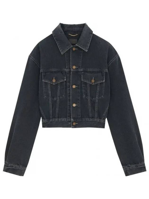 Neo 80s Denim Jacket Black - SAINT LAURENT - BALAAN 2