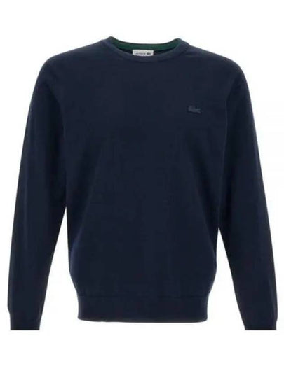 Crew Neck Merino Wool Knit Top Navy - LACOSTE - BALAAN 2