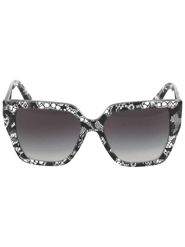 Eyewear Lace Detail Square Frame Sunglasses DG4438 - DOLCE&GABBANA - BALAAN 2