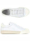 Embossed Logo Tonal Leather Low-Top Sneakers White - MARNI - BALAAN 5