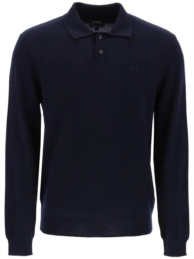 Jacob Logo Polo Knit Top Black - A.P.C. - BALAAN 2