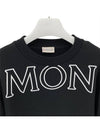 Women's Logo Patch Cotton Fleece Sweatshirt Black - MONCLER - BALAAN 4