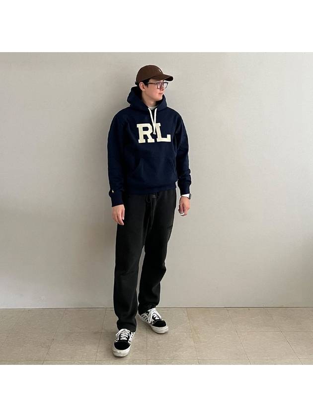 Logo Brushed Hoodie Navy - POLO RALPH LAUREN - BALAAN 9