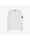 Wappen Patch Crew Neck Sweatshirt White - STONE ISLAND - BALAAN 4