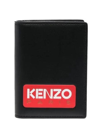 logo bifold card wallet black - KENZO - BALAAN 1