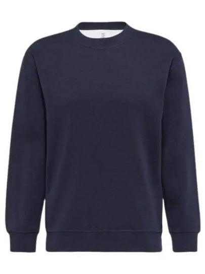 Cotton Jersey Sweatshirt Navy - BRUNELLO CUCINELLI - BALAAN 2