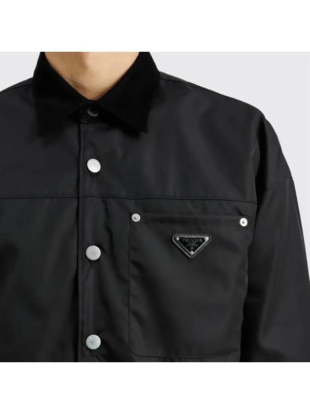 Re Nylon Long Sleeves Shirt Black - PRADA - BALAAN 9