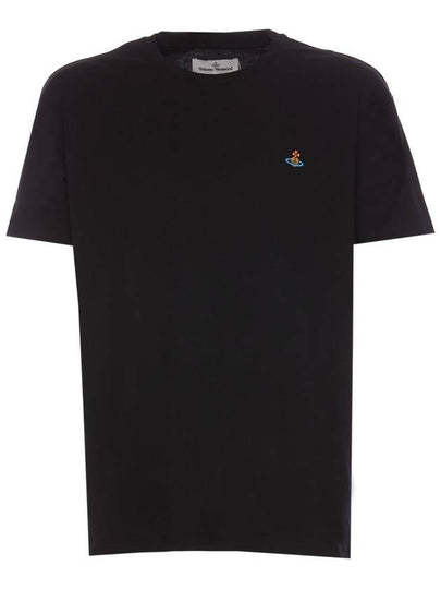 ORB Logo Cotton Short Sleeve T-Shirt Black - VIVIENNE WESTWOOD - BALAAN 2