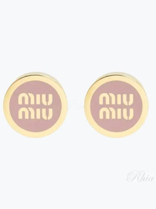 Enameled Metal Earrings Orchid Pink - MIU MIU - BALAAN 2