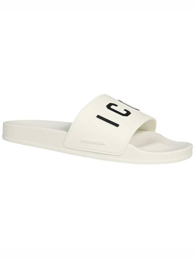 Men’s Icon Slippers White - DSQUARED2 - BALAAN 3