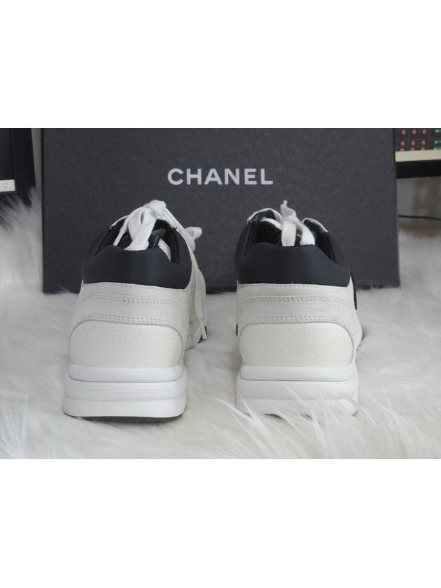 CC Logo Suede Tennis Low Top Sneakers Black - CHANEL - BALAAN 8