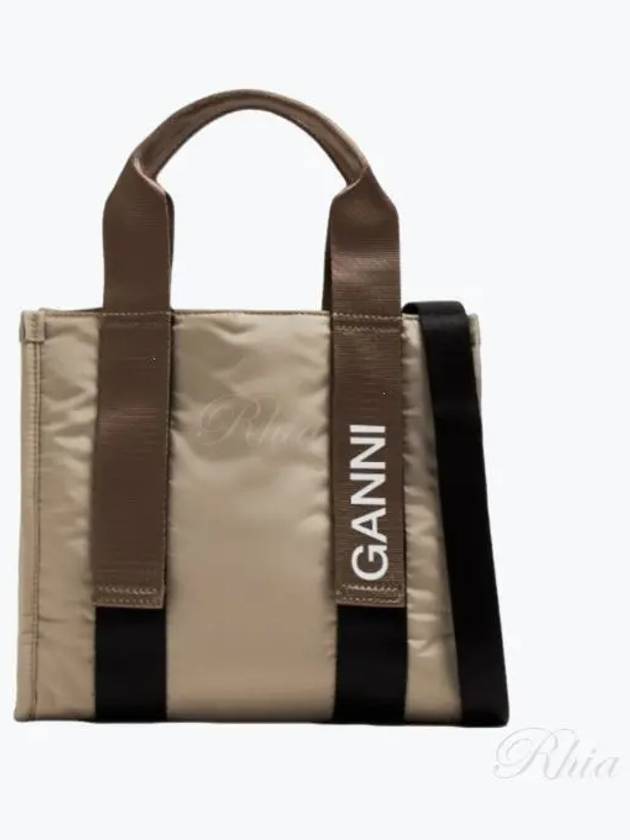 Logo Tote Bag Oyster Grey - GANNI - BALAAN 2