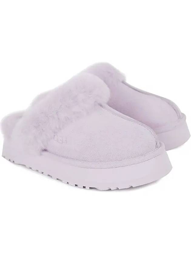 Women's Diskett Fleece Platform Slippers Lavender Fog - UGG - BALAAN 3