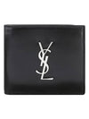 East/West Wallet In Smooth Leather Black - SAINT LAURENT - BALAAN 3