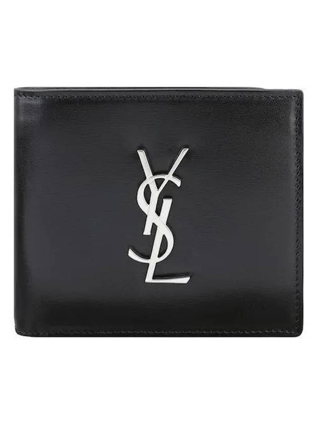 East/West Wallet In Smooth Leather Black - SAINT LAURENT - BALAAN 3