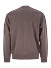 Fleece crew neck sweatshirt with diagonal lenses - CP COMPANY - BALAAN 3