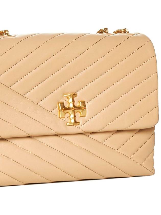 Kira Chevron Convertible Shoulder Bag Beige - TORY BURCH - BALAAN 9