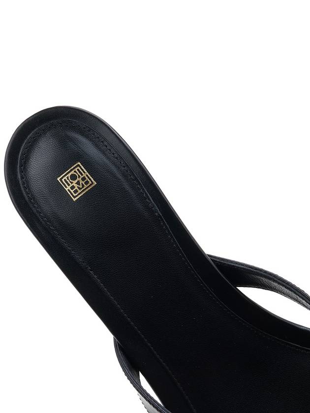 leather heel flip flops black - TOTEME - BALAAN 8