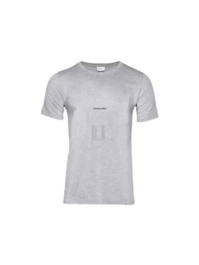 Men's Small Logo Short Sleeve T-Shirt Grey - SAINT LAURENT - BALAAN 2