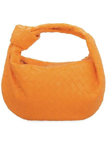 Teen Jodie Intrecciato Leather Tote Bag Orange - BOTTEGA VENETA - BALAAN 1