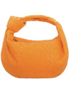 Teen Jodie Intrecciato Leather Tote Bag Orange - BOTTEGA VENETA - BALAAN 1