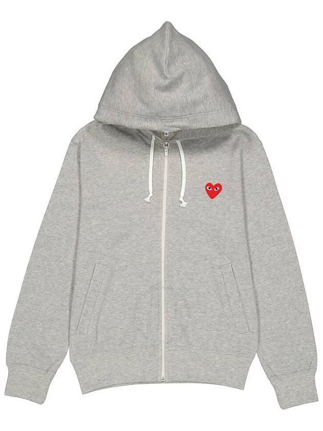 Heart Wappen Zip Up Hoodie Grey - COMME DES GARCONS - BALAAN 2