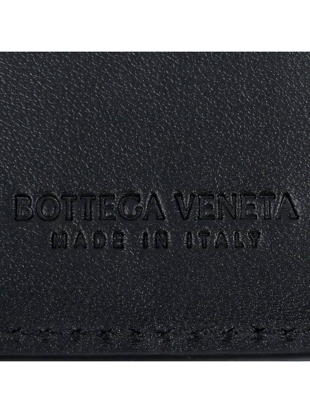Intrecciato Slim Calfskin Leather Bi-Fold Wallet Black - BOTTEGA VENETA - BALAAN 7