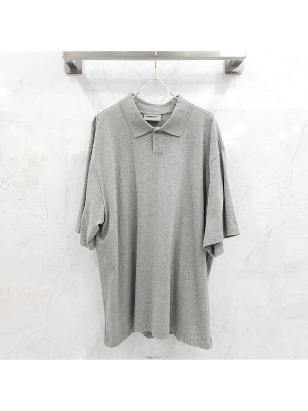 Lux You L Essential gray back logo collar - FEAR OF GOD - BALAAN 1