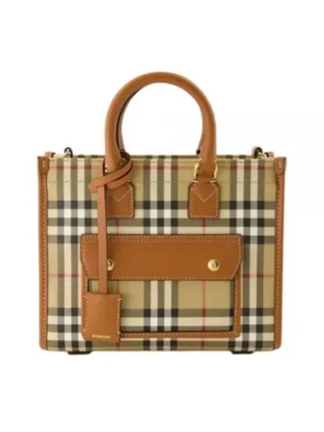 Freya Mini Tote Bag Brown Archive Beige - BURBERRY - BALAAN 2