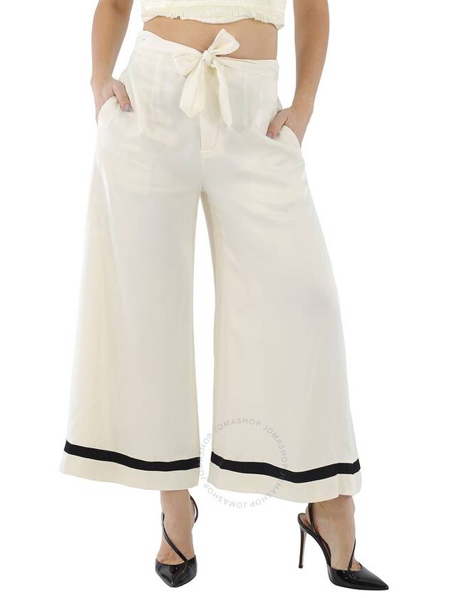 Polo Ralph Lauren White Satin Wide Leg Pants, Brand Size 2 - POLO RALPH LAUREN - BALAAN 1