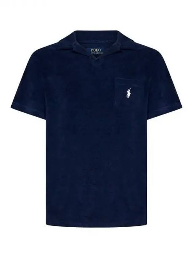 Men's Terry Short Sleeve Polo Shirt Navy - POLO RALPH LAUREN - BALAAN 2