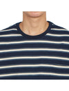 Stripe Jersey Oversized Long Sleeve T-Shirt Navy - THOM BROWNE - BALAAN 7