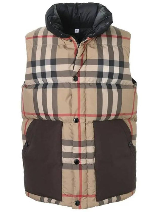 Check Padded Vest Archive Beige - BURBERRY - BALAAN.