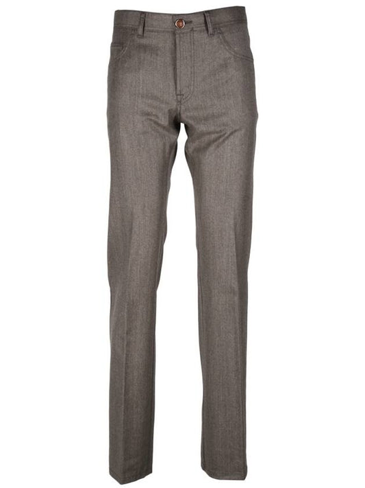 Men's Livigno Virgin Wool Straight Pants Gray - BRIONI - BALAAN.
