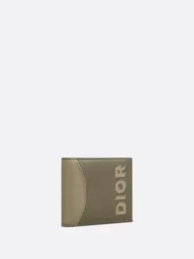 Logo Leather Half Wallet Green - DIOR - BALAAN 3